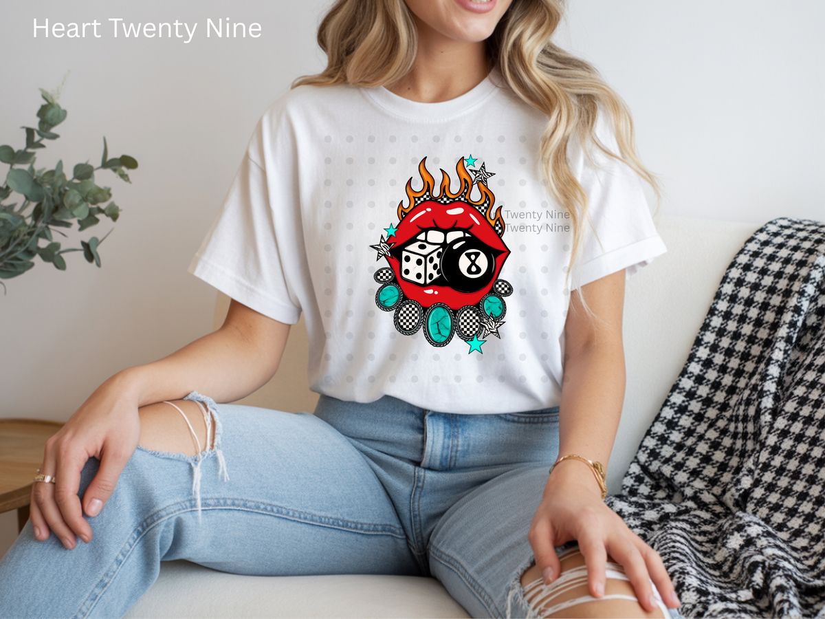8 Ball Fire Lips